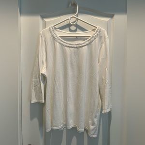 Coldwater Creek - Size 2X - White T-shirt - Excellent Condition
